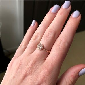 Pandora rose gold stacking ring, size 4.5